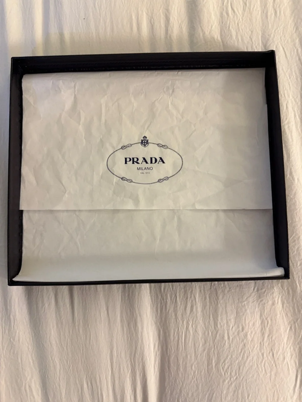 Pravda Gift Box with Prada Tissue and Envelope for Authentication Card